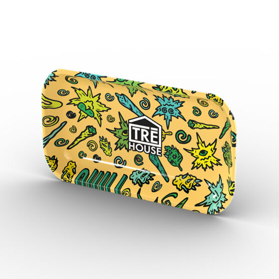 Large Papers Rolling Tray - Yellow