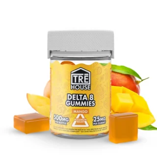 TRĒ House Delta 8 Gummies Mango  500MG  20 Count