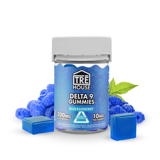 Blue Raspberry Delta 9 THC Gummies – TRĒ House