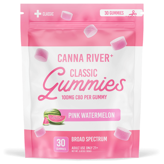 Canna River - CBD Gummies - Pink Watermelon - 30 Count