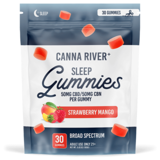 Canna River - CBD Gummies for Sleep + CBN - Strawberry Mango - 30 Count