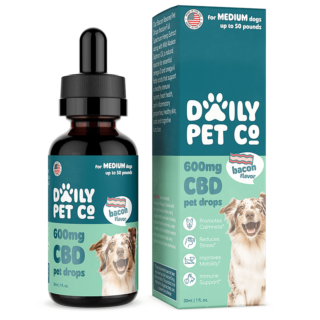 CBD Pet Tincture - Bacon Flavored for Dogs - Daily Pet Co - 600mg