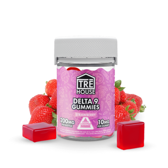 Delta 9 Gummies - Strawberry - TRĒ House