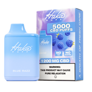 Huka Puff - CBD Isolate Vape Pens - 5000 Puffs - Blue Razz