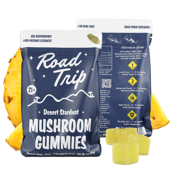 Road Trip - Pineapple Mushroom Gummies - 8 Count