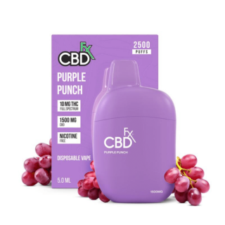 CBDfx - THC Vape Pen with D9 and CBD - Purple Punch - 1500mg