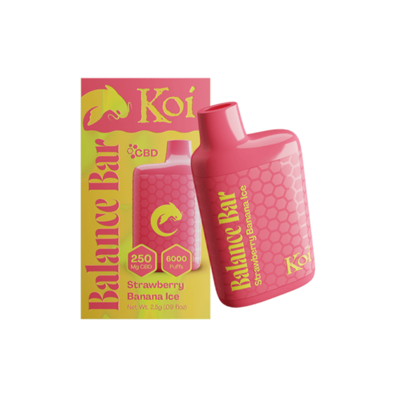 Koi CBD - CBD Vape Pen - Balance Bar - Strawberry Banana Ice