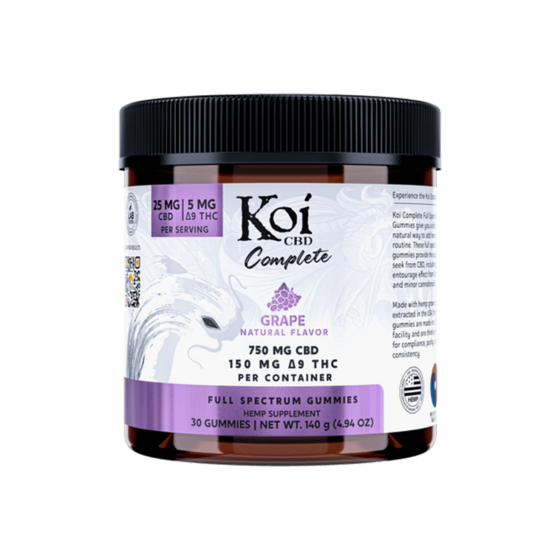 Koi CBD - Delta 9 Gummies - Grape - 30 Count