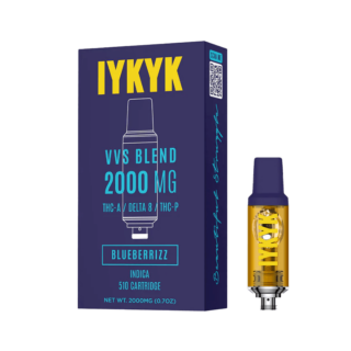 IYKYK - THC-A Delta 8 THC-P Vape Cartridge - Blueberrizz (Indica) - 2g