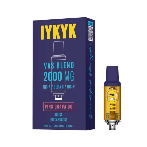 IYKYK - THC-A Delta 8 THC-P Vape Cartridge - Pink Guava OG (Indica) - 2g