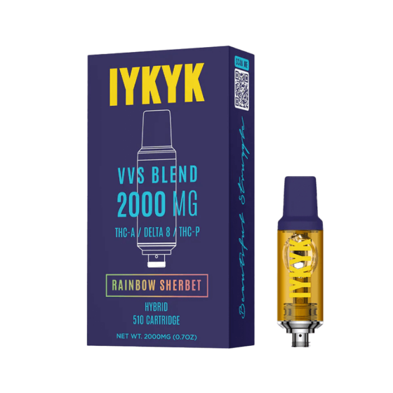 IYKYK - THC-A Delta 8 THC-P Vape Cartridge - Rainbow Sherbet (Hybrid) - 2g