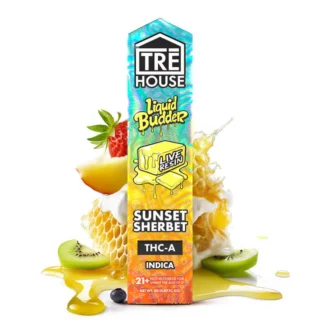 TRĒ House Live Resin Liquid Budder THC-A Vape Pen Sunset Sherbet 2g