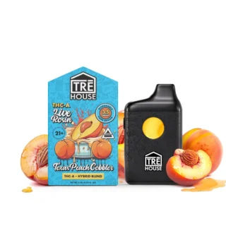 TRĒ House  Live Rosin THCA Vape Pen  Texas Peach Cobbler  3.5g