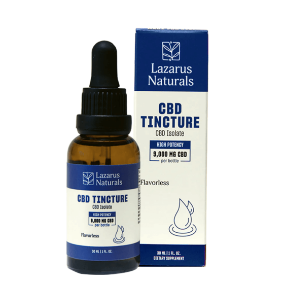 Lazarus Naturals - CBD Tincture - High Potency Isolate - Flavorless - 30ml - 9000mg