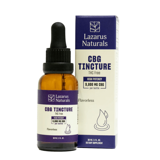 Lazarus Naturals - CBG Tincture - High Potency CBG Isolate - Flavorless - 30ml - 9000mg