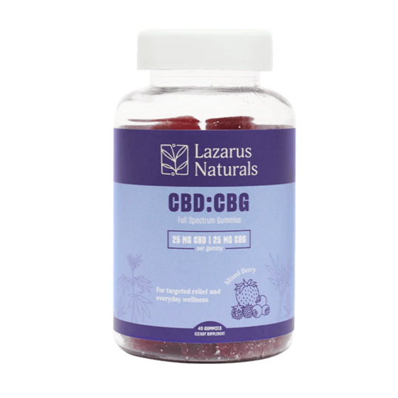 Lazarus Naturals - CBD Gummies + CBG - Mixed Berry - 40 Count