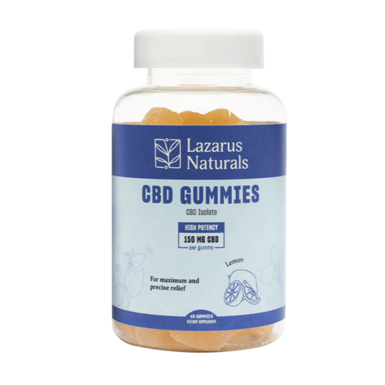 Lazarus Naturals - CBD Gummies - Isolate Lemon - 40 Count