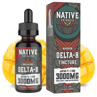 Native Extracts - Delta 8 + CBG Tincture - Warrior - 3000mg - 30ml