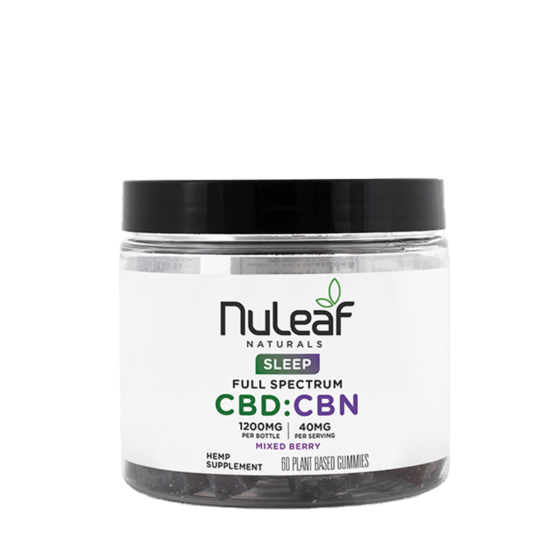 NuLeaf Naturals - CBD-CBN Gummies - Mixed Berry - 60ct - 1200mg