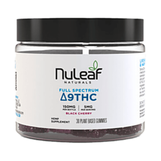 NuLeaf Naturals Full Spectrum Delta 9 THC Gummies Black Cherry