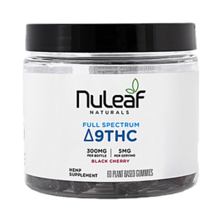 NuLeaf Naturals Full Spectrum Delta 9 THC Gummies Black Cherry