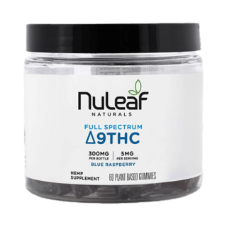 NuLeaf Naturals Full Spectrum Delta 9 THC Gummies Blue Raspberry