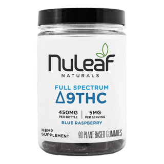 NuLeaf Naturals Full Spectrum Delta 9 THC Gummies Blue Raspberry
