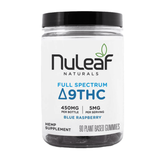 NuLeaf Naturals - Delta 9 Gummies - Blue Raspberry - 90ct - 450mg