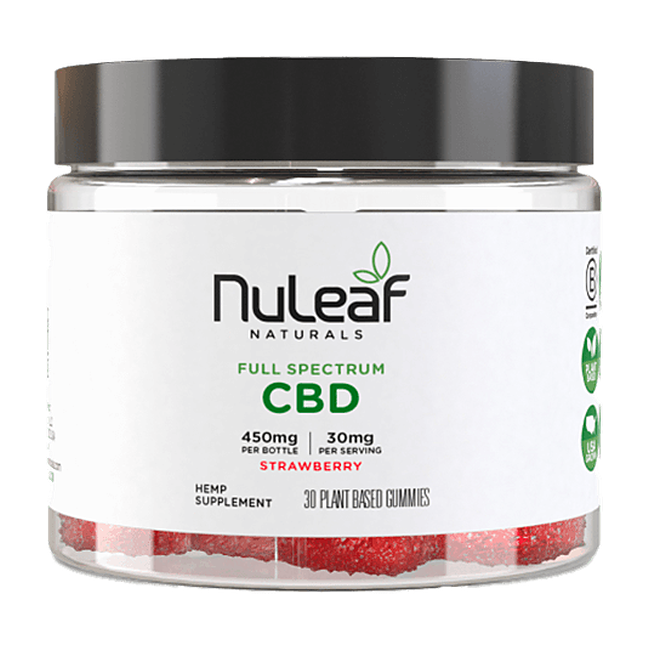NuLeaf Naturals Full Spectrum CBD Gummies Strawberry