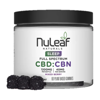 NuLeaf Naturals Full Spectrum CBD:CBN Sleep Gummies Mixed Berry