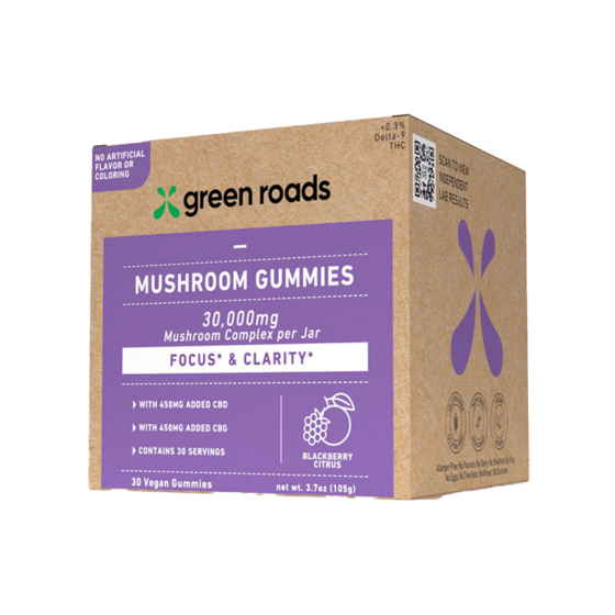 Green Roads - CBD Gummies - Focus - Mushroom Gummies - 30 Count