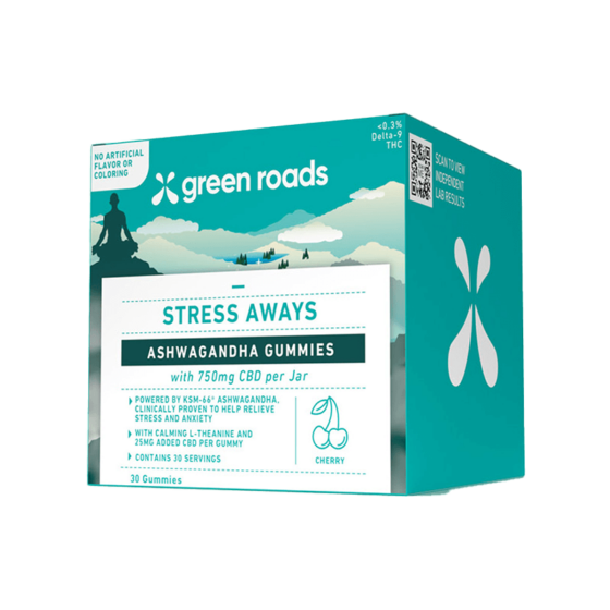 Green Roads - CBD Gummies - Stress Aways - Ashwagandha Gummies - 30 Count