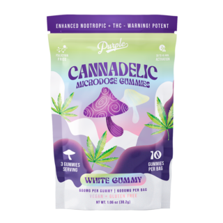 Purple Organics Cannadelics Microdose Gummies - 10CT - White Gummy