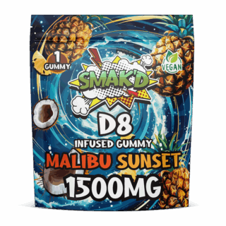 Smak’d 1500mg D8 Infused Gummy malibu sunset
