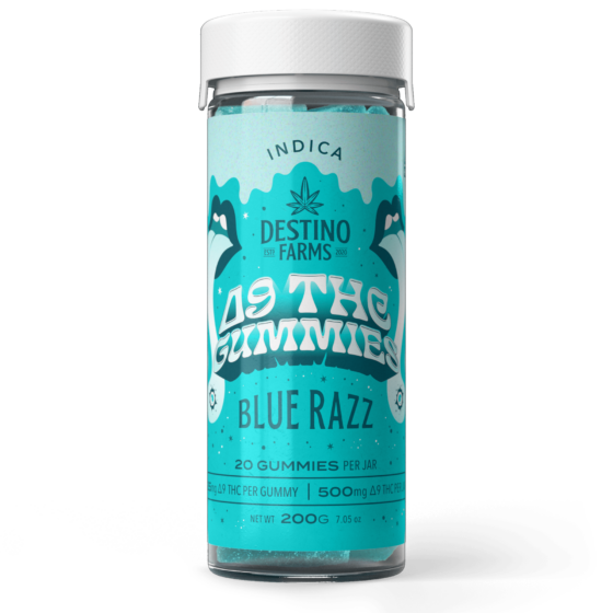 Destino Farms D9 THC 500mg Gummies - Blue Razz (Indica)