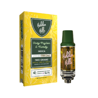 Hidden Hills Live Shatter Cart - 2g Cartridge HHC Blend - Gary Payton & Family (Indica)
