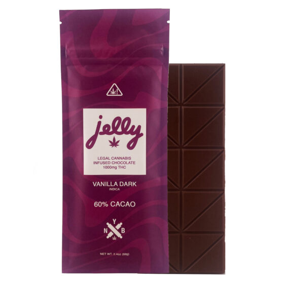 Jelly Legal Cannabis Infused Chocolate 1000mg THC - Vanilla Dark (Indica)