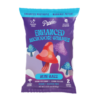 Purple Mushroom Enhanced Microdose Gummies - 2CT - Blue Razz