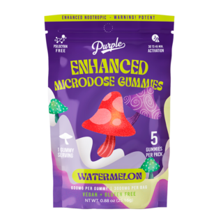 Purple Mushroom Enhanced Microdose Gummies - 5CT - Watermelon