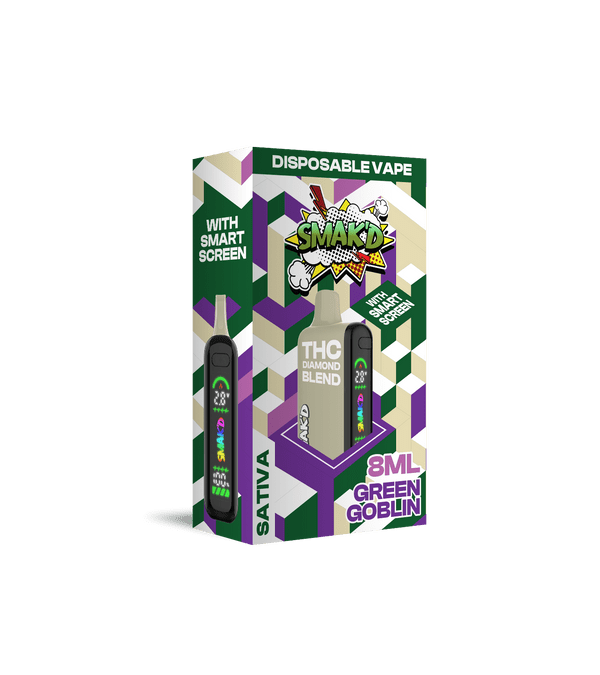 SMAK'D THC Diamond Blend Disposable 8ml - Green Goblin (Sativa)