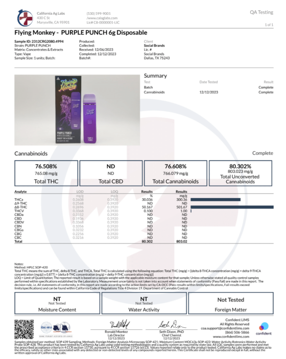 Flying Monkey Purest THC-A Disposable | 6g