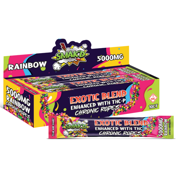 Smak'd Rainbow Exotic Blend Chronic Ropes 5000mg