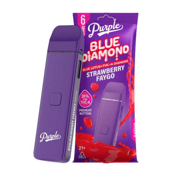 Purple Organics Blue Diamond Disposable THCA - 6 Grams - Strawberry Faygo (Sativa)