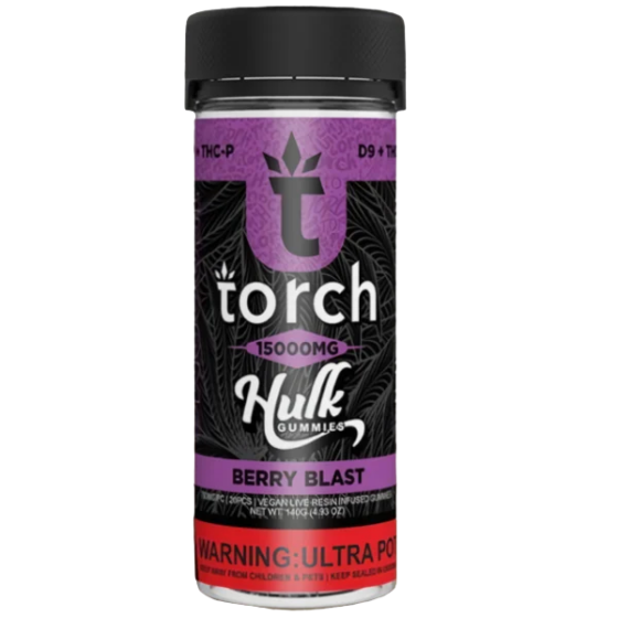 Torch Live Resin D9 + THCP Hulk Gummies 15000mg