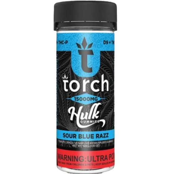 Torch Live Resin D9 + THCP Hulk Gummies 15000mg