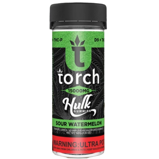 Torch Live Resin D9 + THCP Hulk Gummies 15000mg