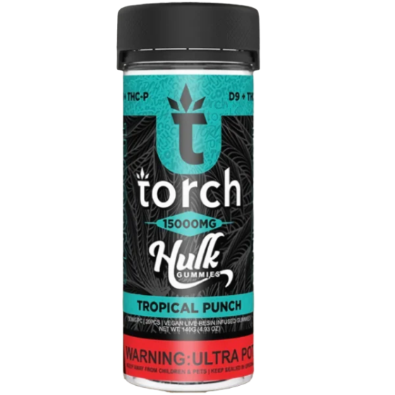 Torch Live Resin D9 + THCP Hulk Gummies 15000mg