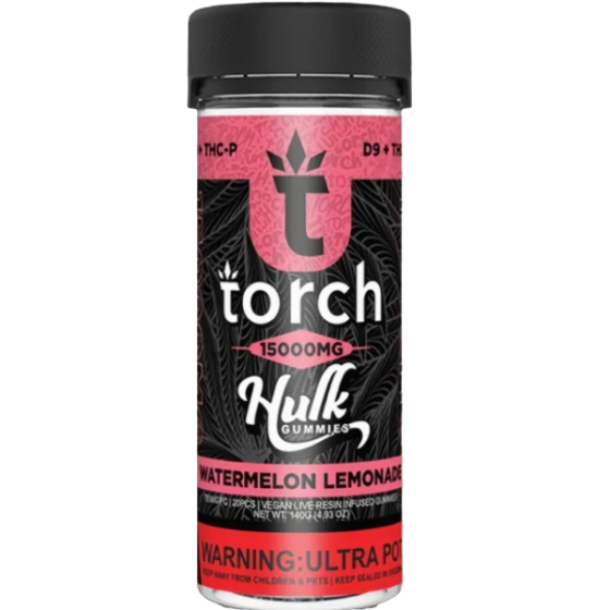 Torch Live Resin D9 + THCP Hulk Gummies 15000mg