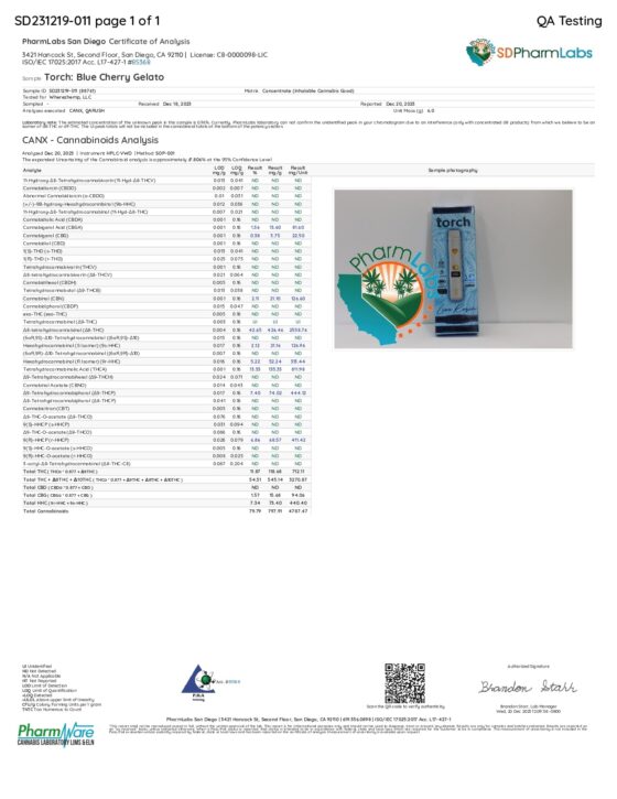Torch THC-A Live Rosin Disposable | 2.5g