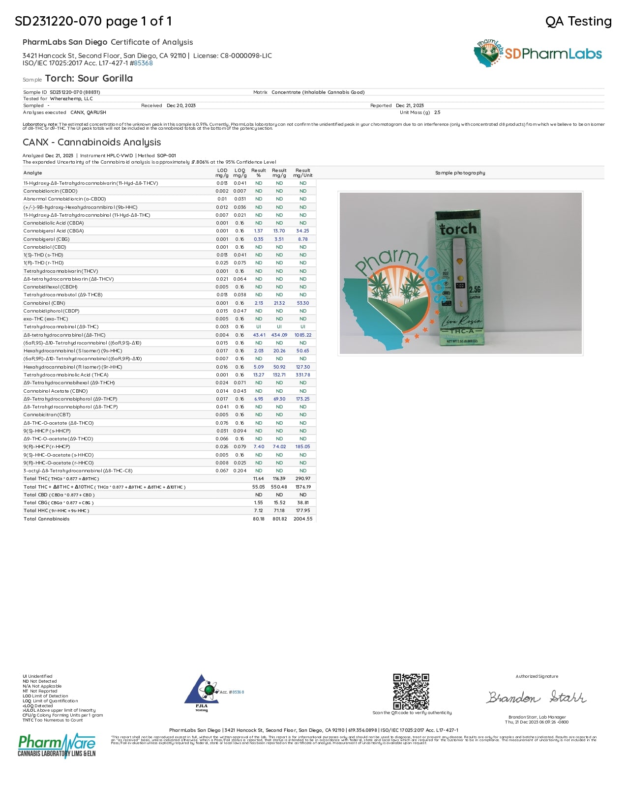 Torch THC-A Live Rosin Disposable | 2.5g - Image 19